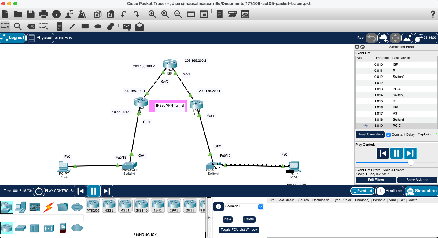 Simulación de Tráfico VPN